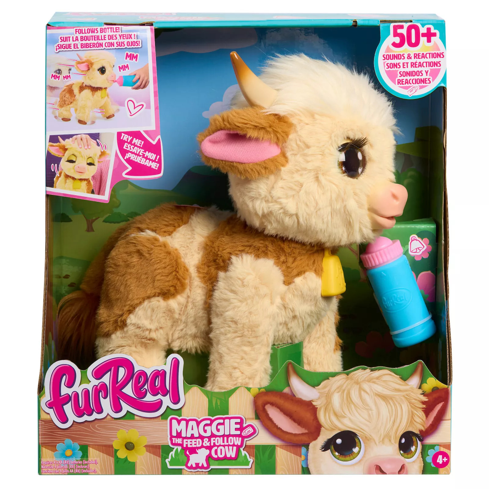 Just Play FurReal Maggie Interactive Feed & Follow Cow Plush Toy, None | Kohl's
