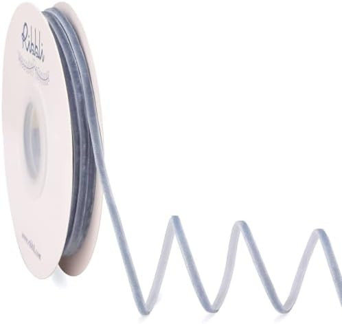 Ribbli Dusty Blue Velvet Ribbon 1/8 Inches Continuous 25 Yard Spool Dusty Blue Christmas Ribbon f... | Amazon (US)