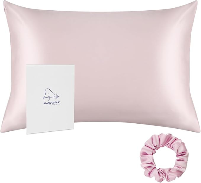 ALASKA BEAR - Natural Silk Pillowcase, Hypoallergenic, 19 momme, 600 thread count 100 percent Mul... | Amazon (UK)