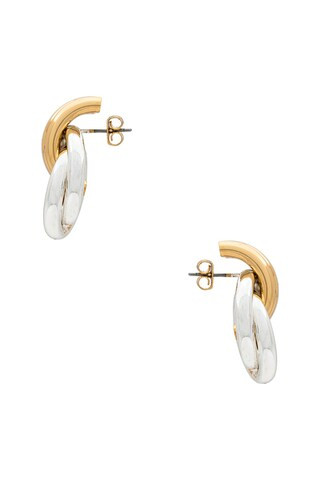 Mini Knot Mixed Earring in Silver & Gold | Revolve Clothing (Global)