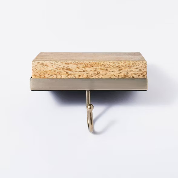Light Wood and Gold Antique Stocking Holder - Threshold™ designed with Studio McGee | Target