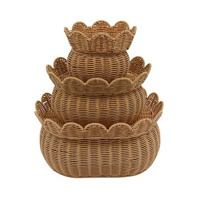 YIYIBYUS Storage Basket with Lid, Imitation Rattan Baskets with Lid, 3Pcs Storage Baskets | Target