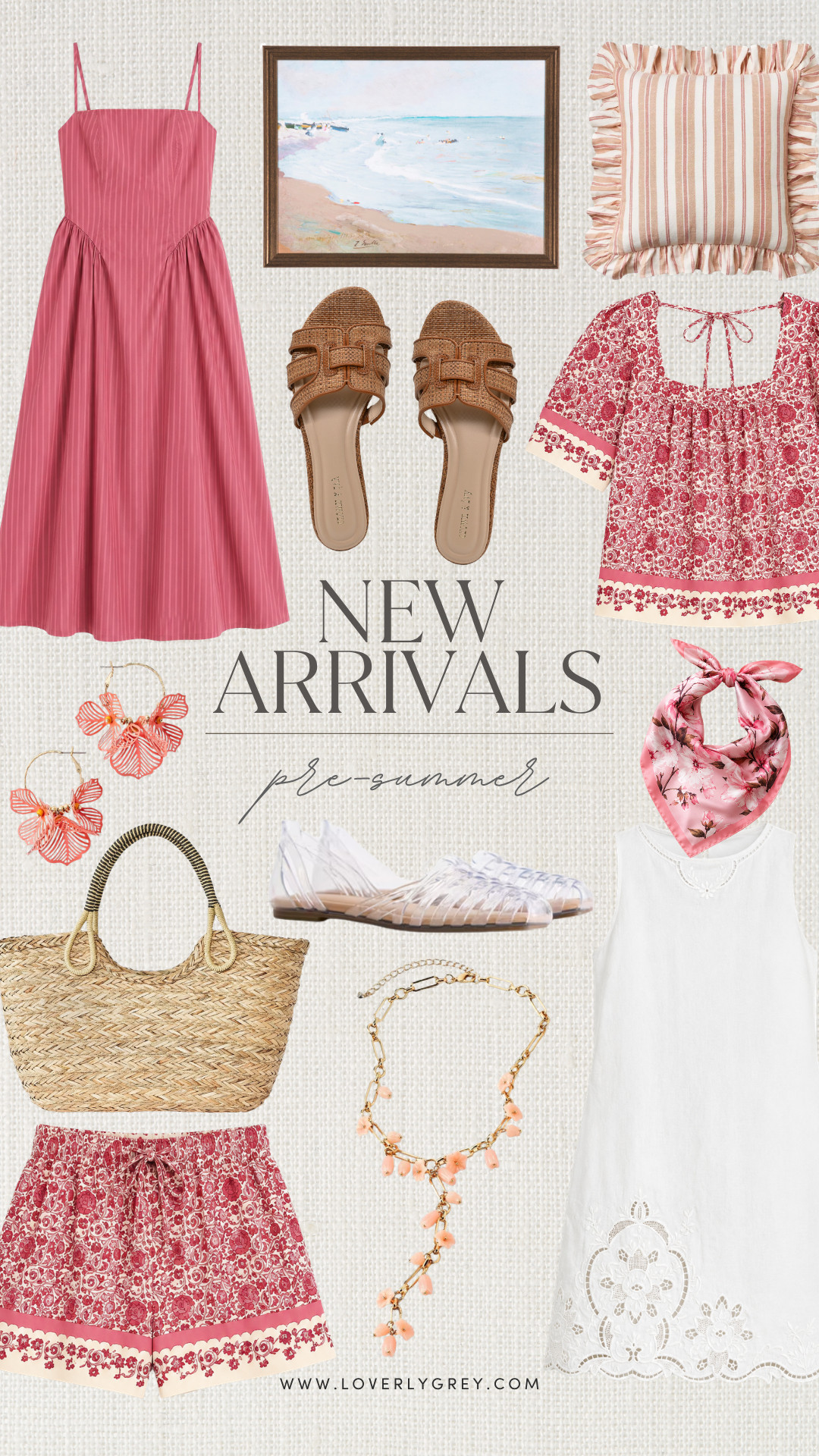 Fresh finds for the season ahead ☀️🌸 Coastal-inspired dresses, breezy matching sets, woven accessories, and effortless summer staples you’ll wear on repeat. These new arrivals are perfect for beach vacations, weekend brunches, family photos, and everything in between. 

loverly grey, summer outfits, new arrivals, vacation style, beach vacation outfits, coastal style, matching set, pink dress, white dress, woven tote, raffia sandals, jelly sandals, summer accessories, family photo outfits, resort wear, feminine fashion, warm weather style, coastal chic, boutique fashion, vacation packing, summer wardrobe 

 #LTKootd #LTKSeasonal #LTKTravel