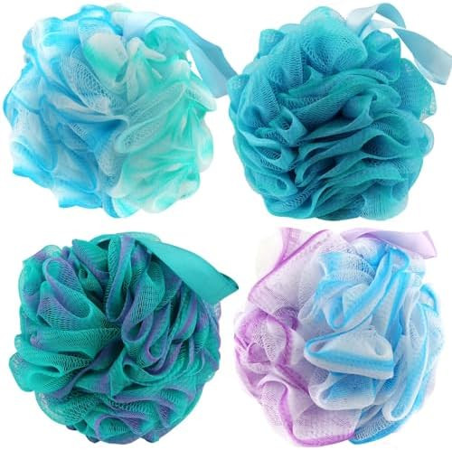 Chuya Bath Sponges Loofahs 70 Grams Large Size,4 Pack Shower Sponge Exfoliating Cleaning Bath Loo... | Amazon (US)