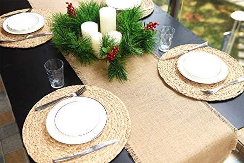 Home·FSN Burlap Table Runner, 100% Jute Vintage 14X72 Inches Table Runner for Wedding, Parties, ... | Amazon (US)