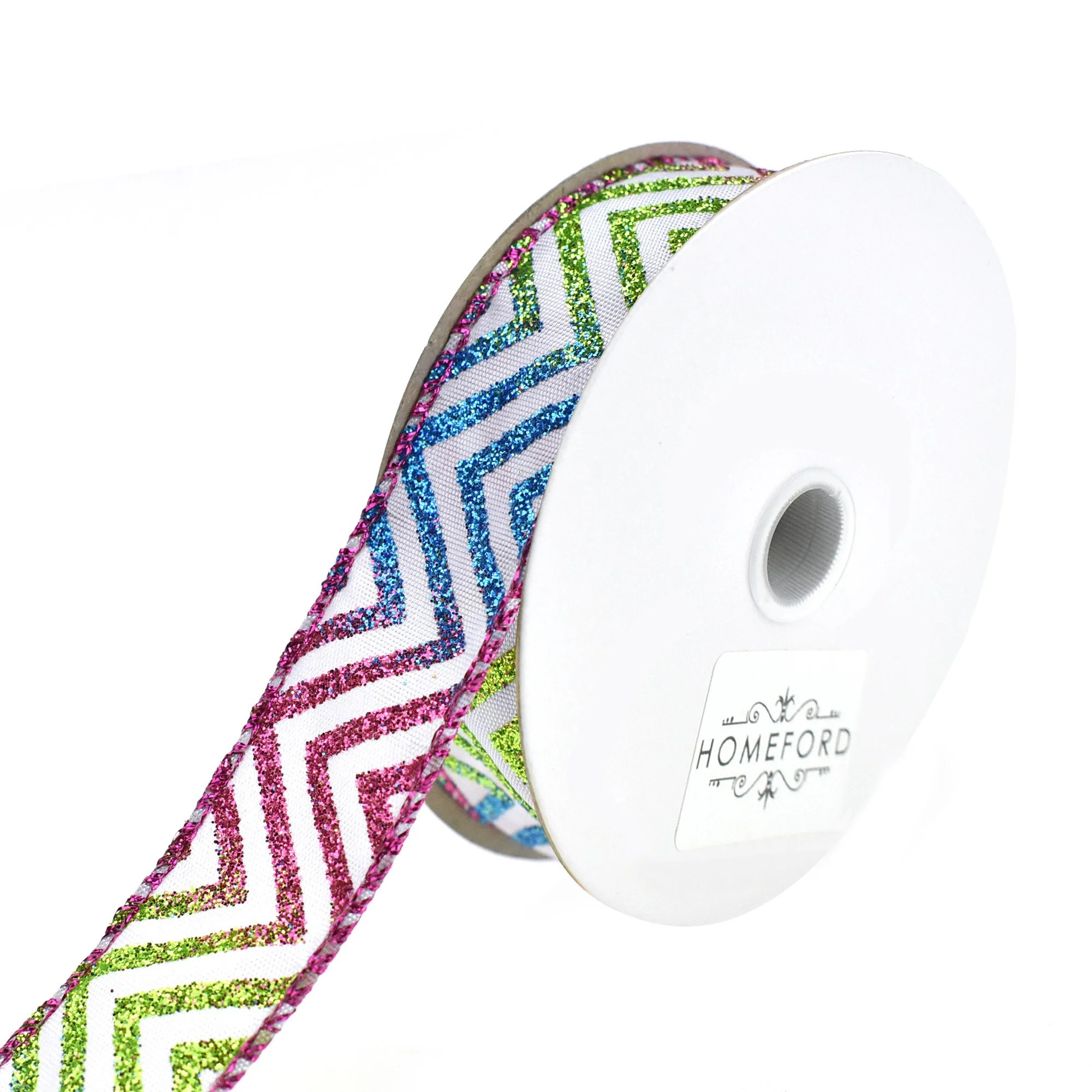 Glitter Chevron Wired Ribbon, 7/8-Inch, 3-Yard | Walmart (US)
