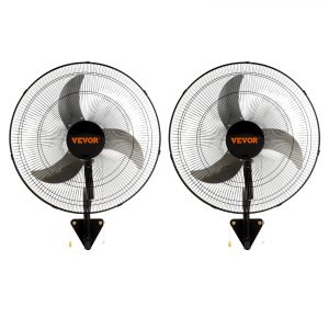 VEVOR Wall Mount Fan, 2 PCS 18 inch Oscillating, 3-speed High Velocity Max. 4000 CFM Industrial W... | Vevor