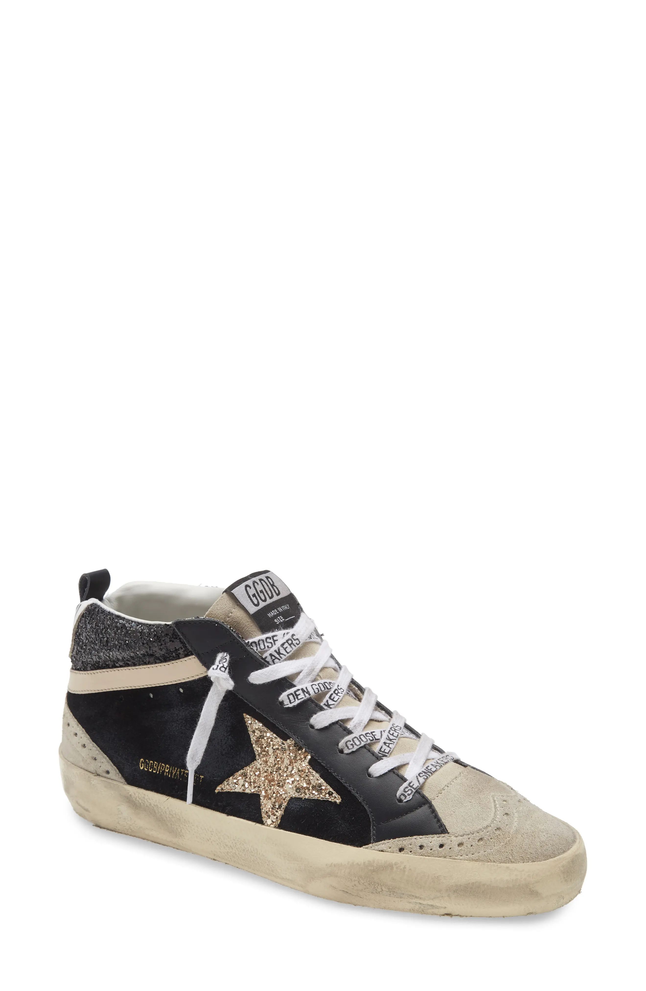 Golden Goose Midstar Sneaker, Size 7Us in Black/Beige/Gold/White at Nordstrom | Nordstrom