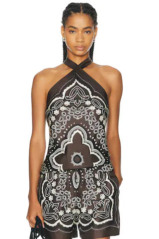 Solal Silk Halter Top | FWRD 