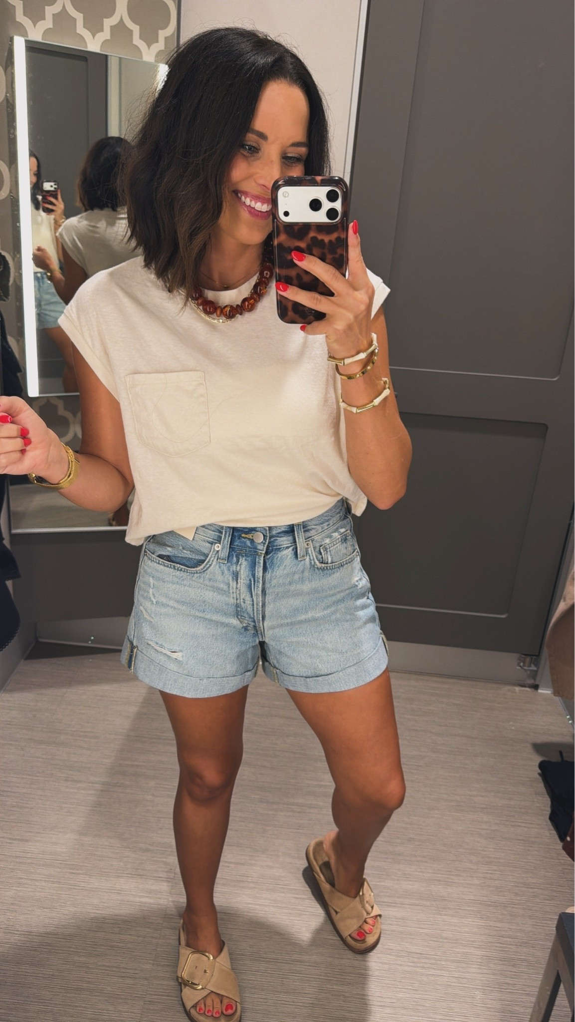 this Target tee + denim shorts combo is SO good 🤎 the easiest everyday outfit and both pieces are such good basics!

#TargetStyle #TargetFinds #TargetFashion #AffordableFashion #LTKFinds #LTKFashion #EverydayOutfit #SummerStyle