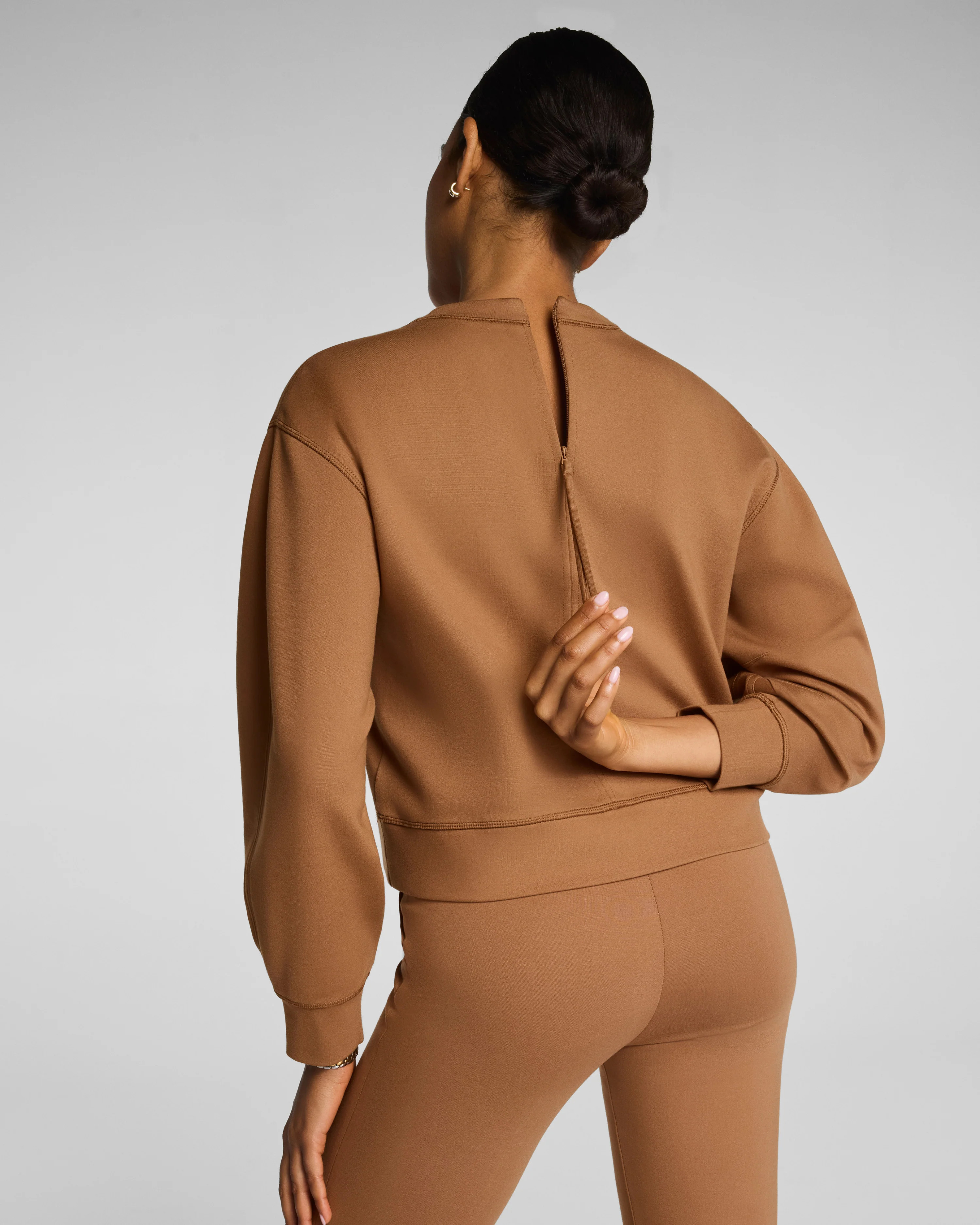 Ponte Crewneck Long Sleeve Top | Spanx