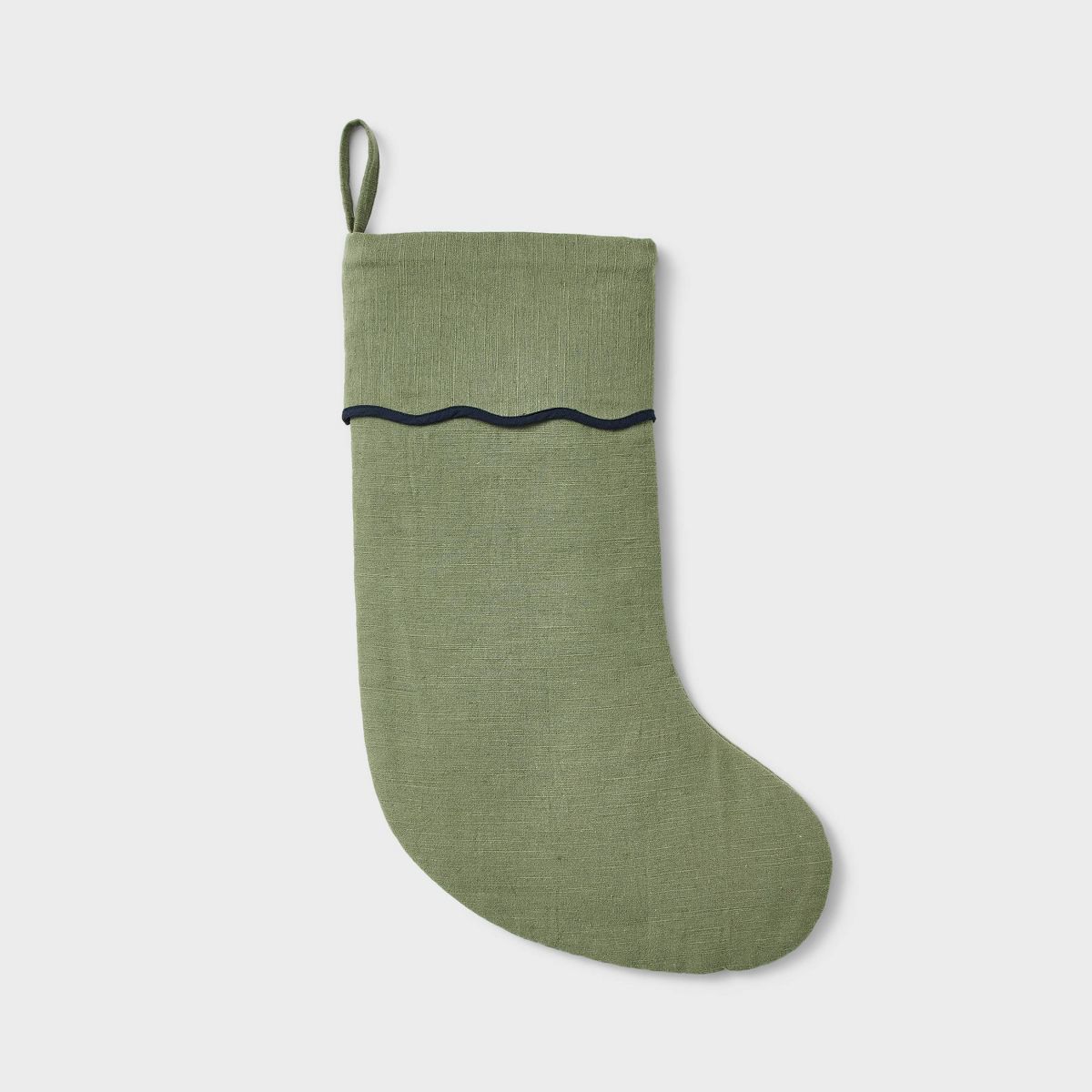 Scallop Christmas Stocking Green - Threshold™ designed with Studio McGee | Target