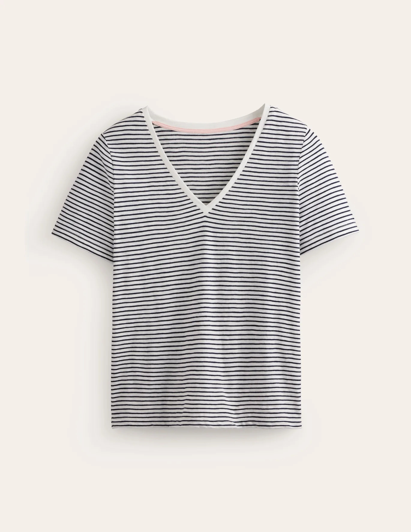 Regular V-Neck Slub T-shirt | Boden (US)