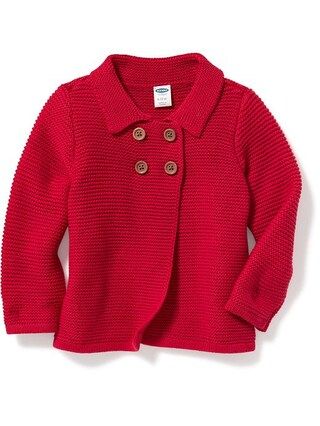 Old Navy Baby Double-Breasted Cardi For Baby Red Eye Flight Size 0-3 M | Old Navy US