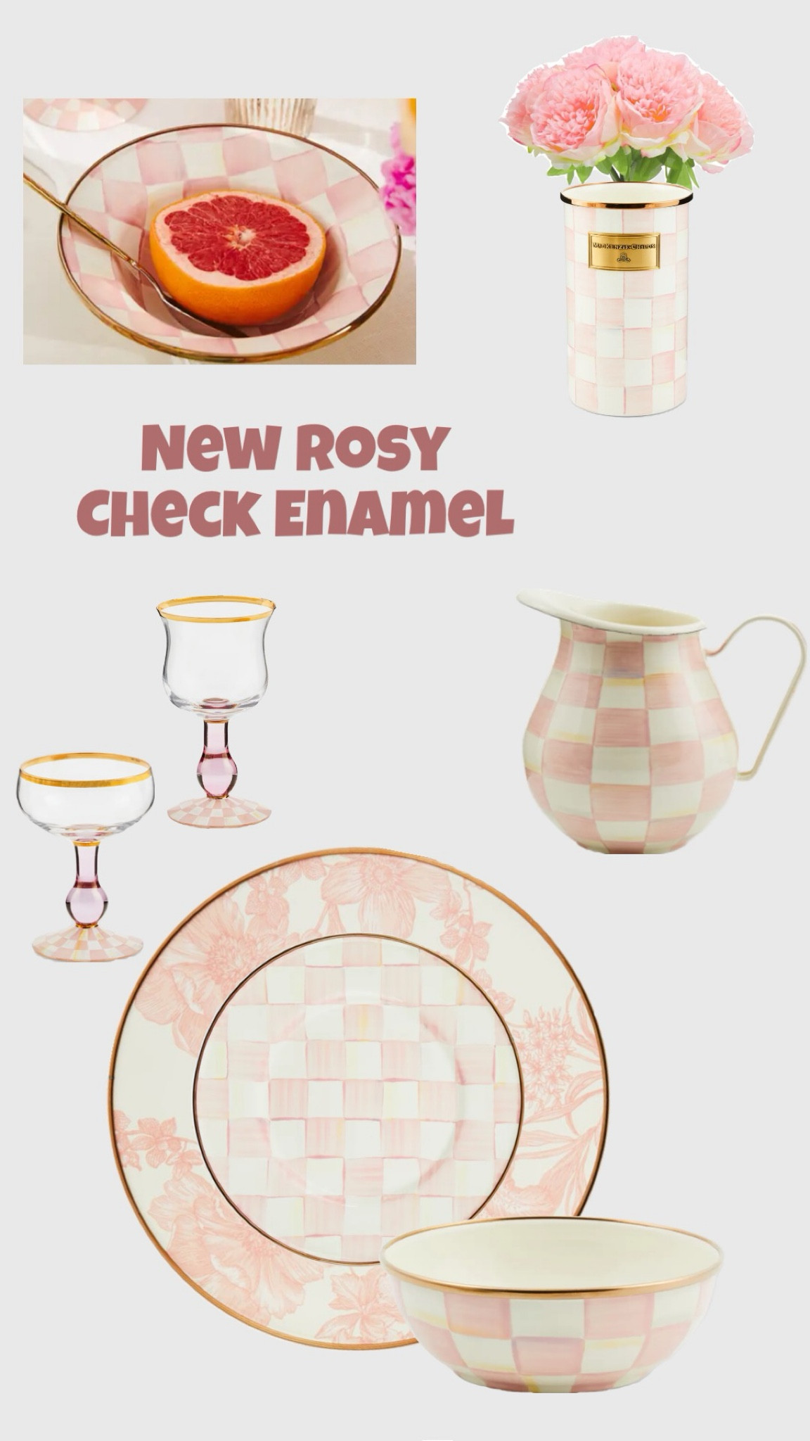 New Rosy Check Enamel Table Dinner 

#LTKSeasonal #LTKU #LTKHome