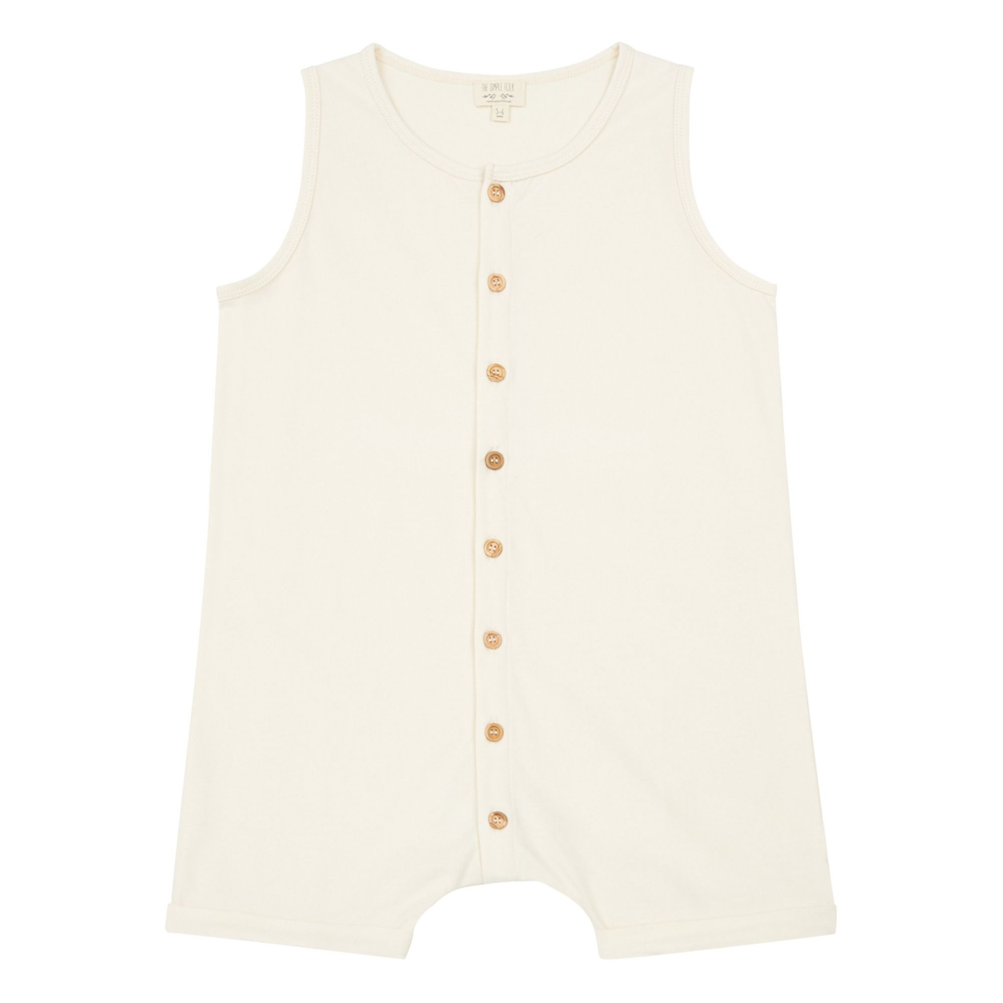 Organic Cotton Button-Up Playsuit Ecru The Simple Folk Fashion Baby, Children | Smallable DE