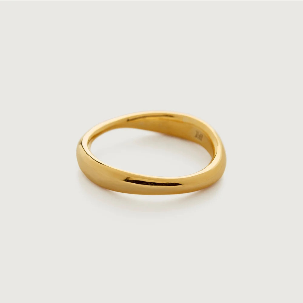 Gold Nura Reef Stacking Ring | Monica Vinader (US)