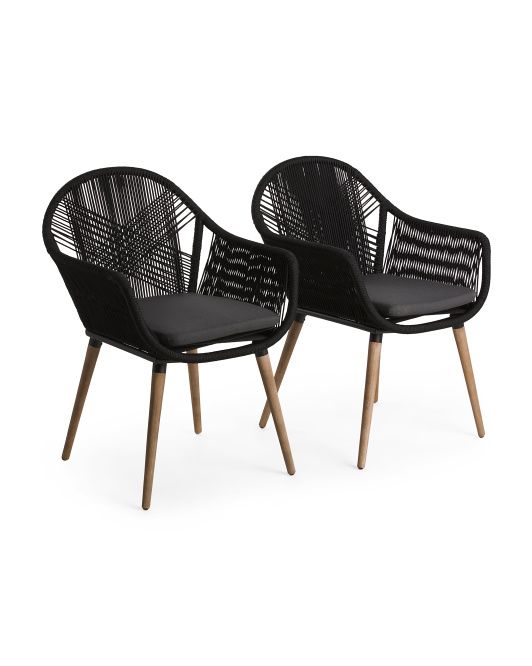 Set Of 2 Rope Indoor Outdoor Chairs | TJ Maxx