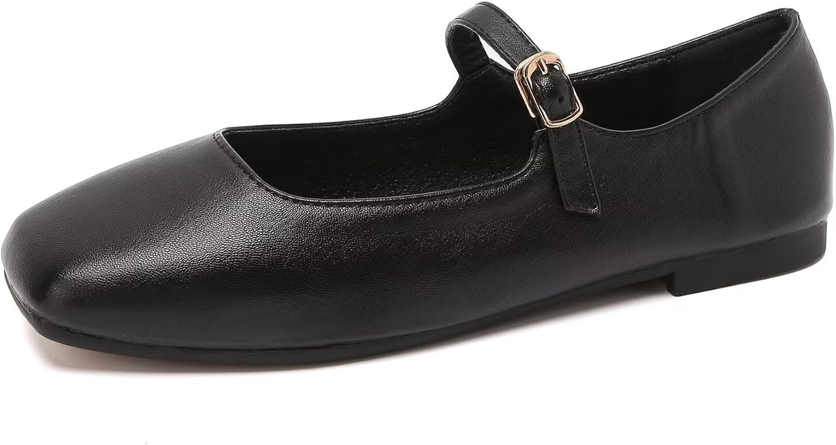 Hee grand Women Square Toe Mary Jane Shoes Cute Bow-Knot Ballet Shoes Solid Slip-On Flats Dress S... | Amazon (US)