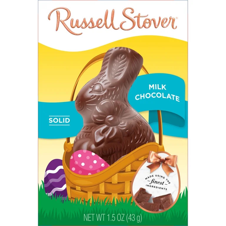RUSSELL STOVER Easter Bunny Solid Milk Chocolate Candy Rabbit, 1.5 oz. | Walmart (US)