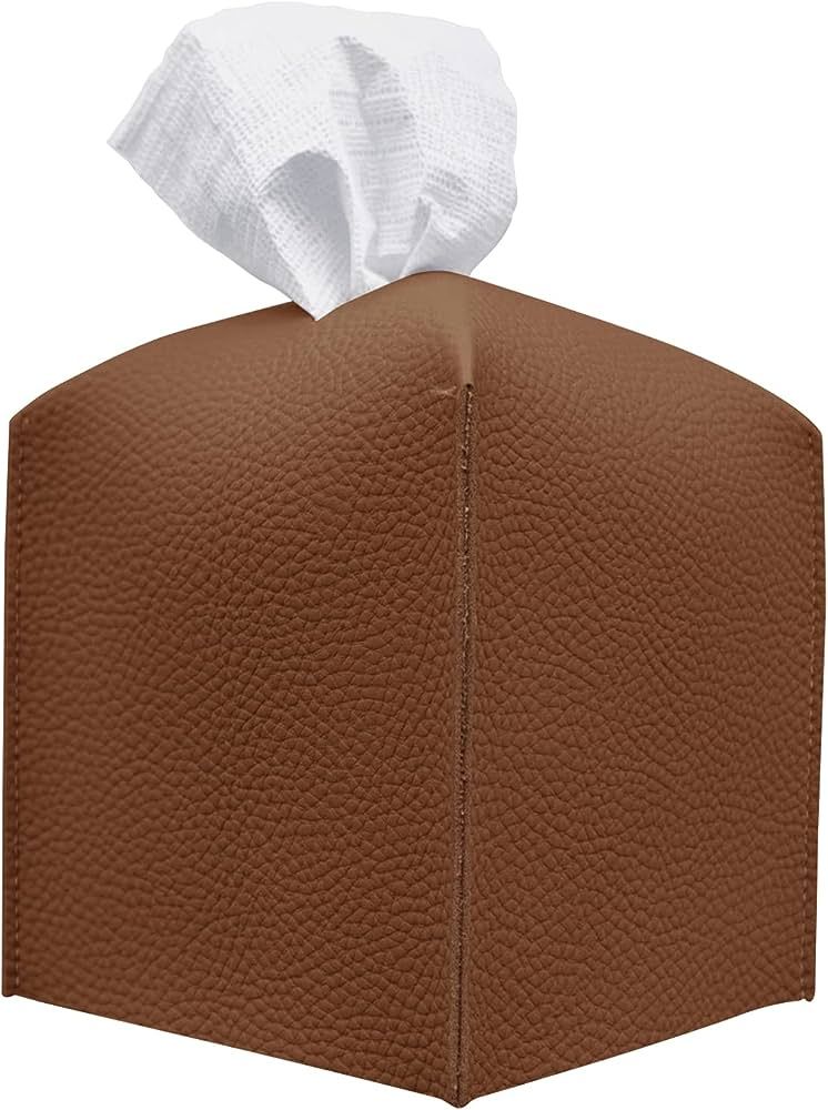 Carrotez Tissue Box Cover, [Refined] Modern PU Leather Square Tissue Box Holder - Decorative Hold... | Amazon (US)