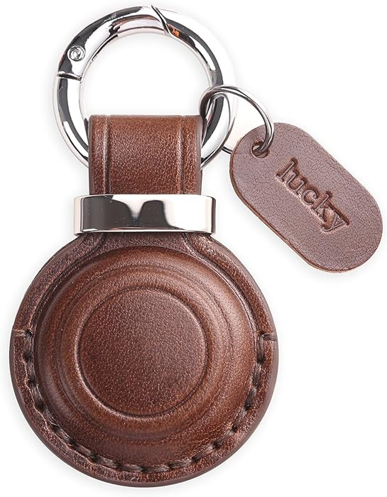 Genuine Leather AirTag Keychain Holder - Compatible with Apple AirTag Holder Keychain, Secure Hid... | Amazon (US)