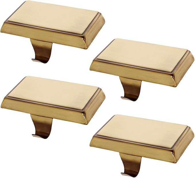 Ulico Christmas Stocking Holders, Mantel Stocking Hangers, Weighted Metal Hanging Hooks, Stocking... | Amazon (US)