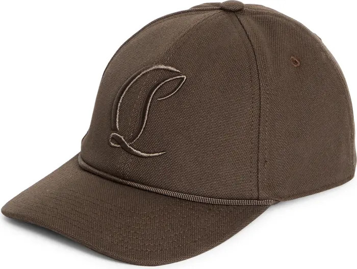 Christian Louboutin Mooncrest Adjustable Canvas Baseball Cap | Nordstrom | Nordstrom