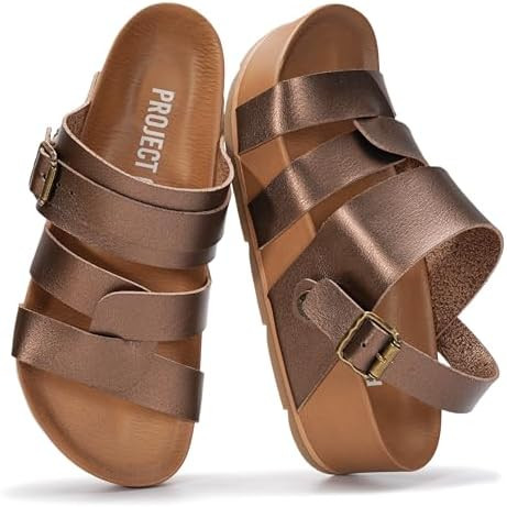 Project Cloud Platform Sandals Women – Strappy Wedges with Comfortable Memory Foam Insole – L... | Amazon (US)