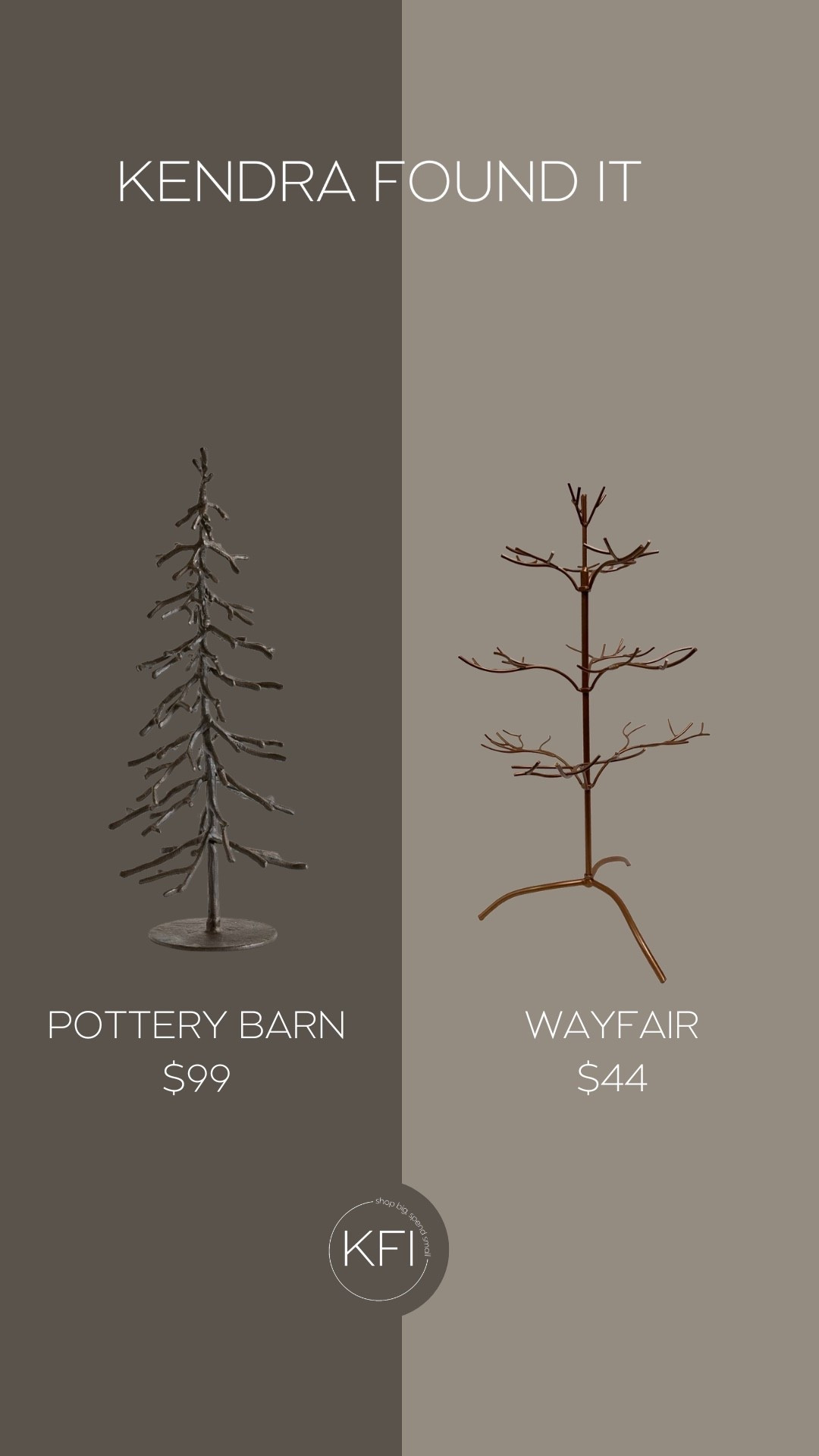 Pottery Barn holiday vibes… without the Pottery Barn price.
This sculptural ornament tree is one of my favorite little elevated holiday decor pieces — it has that minimal, Scandinavian, slightly-worn brass look that feels cozy but still modern.
The Pottery Barn version is $99.
The Wayfair version? $44.
You can style these two ways:
• as an ornament holder (so cute with mini collected ornaments)
• or on its own as sculptural holiday decor on a console, mantle, or entryway table.
A small detail that makes a big impact in your Christmas decorating this year.
Linked both here.

#LTKHoliday #LTKHome #LTKSaleAlert