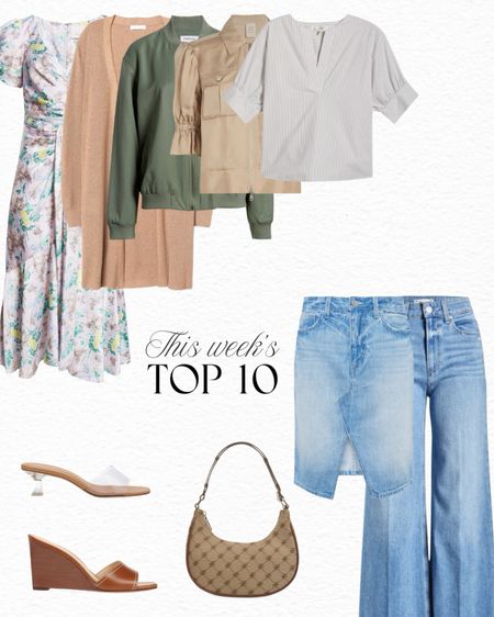 This week’s top 10 best sellers! Featuring one of my current obsessions: this L’Agence denim skirt — it’s the perfect length and wash for spring… plus it’s pretty much sold out everywhere so grab it while you can! I also love this designer dupe handbag from Mango for under $100. 

#LTKfindsunder100 #LTKstyletip #LTKover40