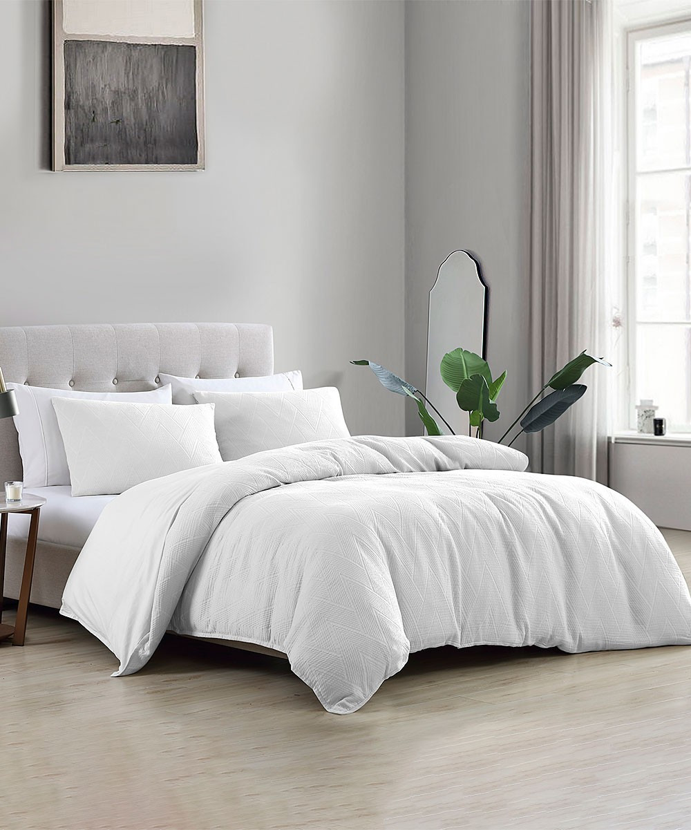 Brielle Comforter Sets WHITE - White Wesley Comforter Set | Zulily