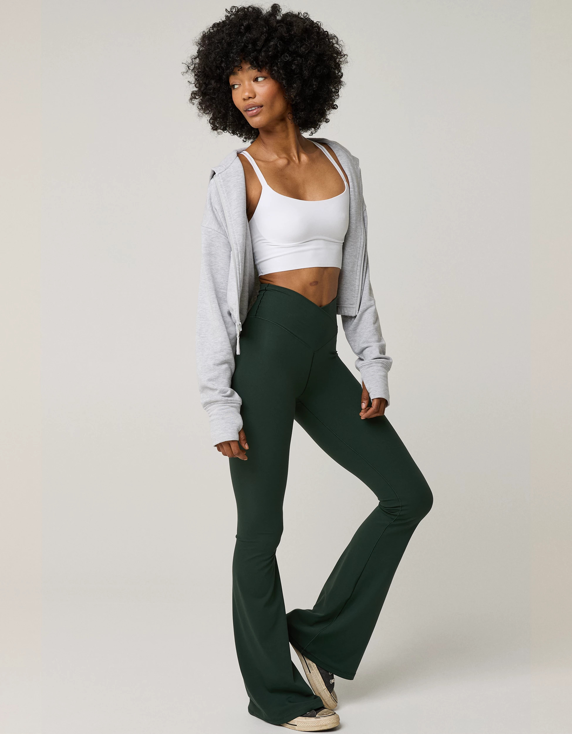 OFFLINE By Aerie Real Me High Waisted Crossover Flare Legging | Aerie
