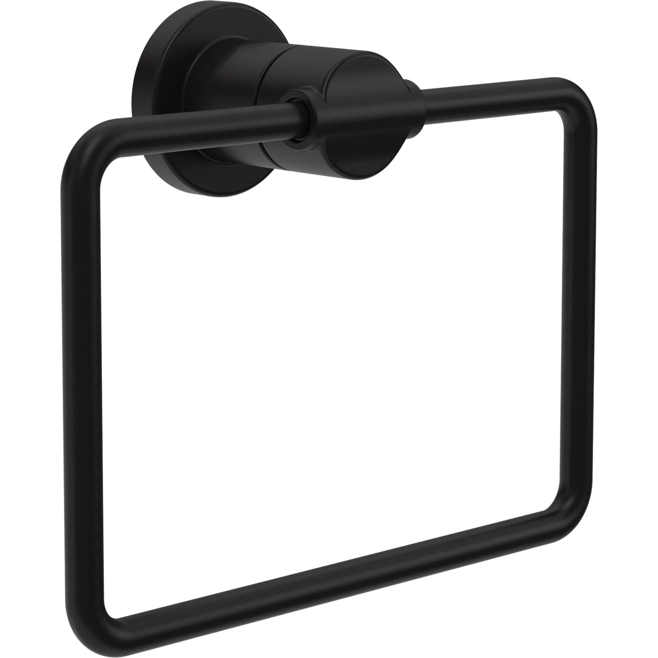 Nicoli Wall Mount Square Closed Towel Ring Bath Hardware Accessory NIC46-MB | Wayfair North America