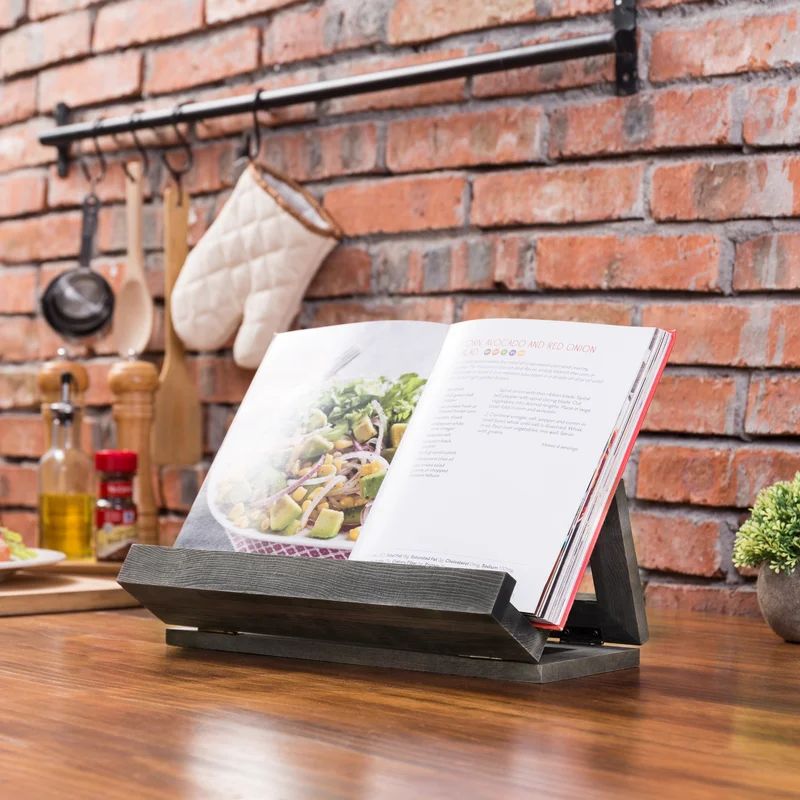 Tablet/Cookbook Folding Wood Book Stand | Wayfair Professional
