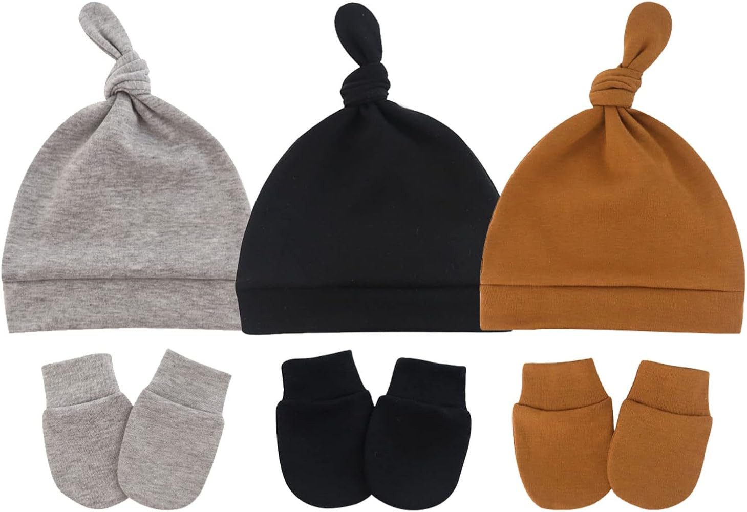YIFAM 3 PCS Cotton Baby Hats, Newborn Hospital Hats Winter Soft Knotted for Boys and Girls, Newbo... | Amazon (CA)