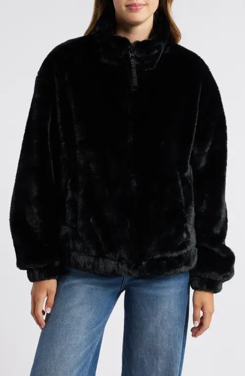 UGG(r) Faux Fur Jacket in Black at Nordstrom, Size X-Large | Nordstrom