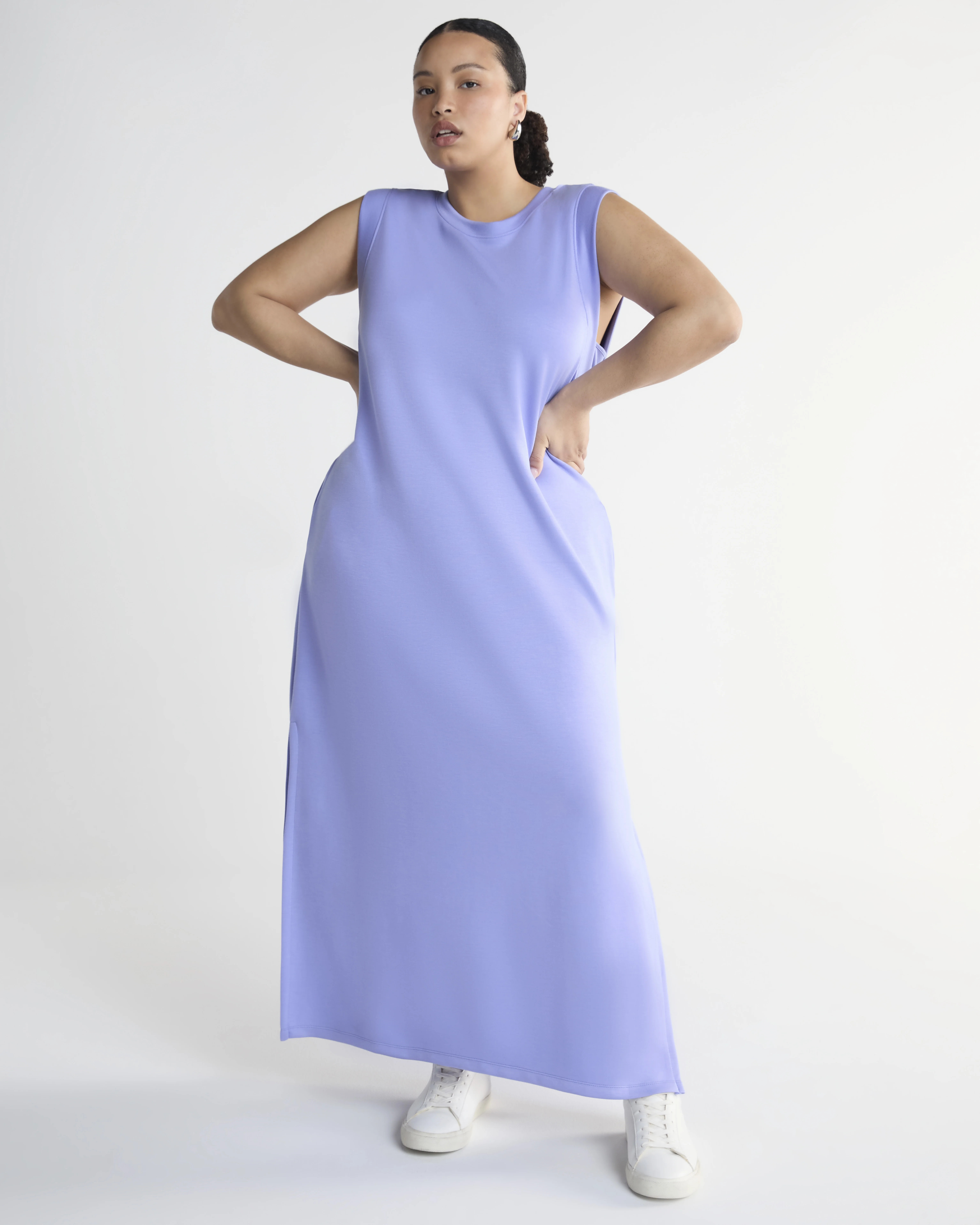 Scoop Women's and Women's Plus Scubaknit Sleeveless Maxi Dress, Sizes XS-4X - Walmart.com | Walmart (US)