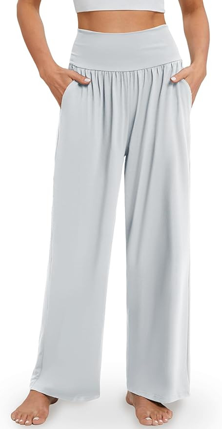 Gracyoga Wide Leg Yoga Pants for Women Casual Loose Cozy Sweatpants High Waisted Lounge Pajama Fl... | Amazon (US)