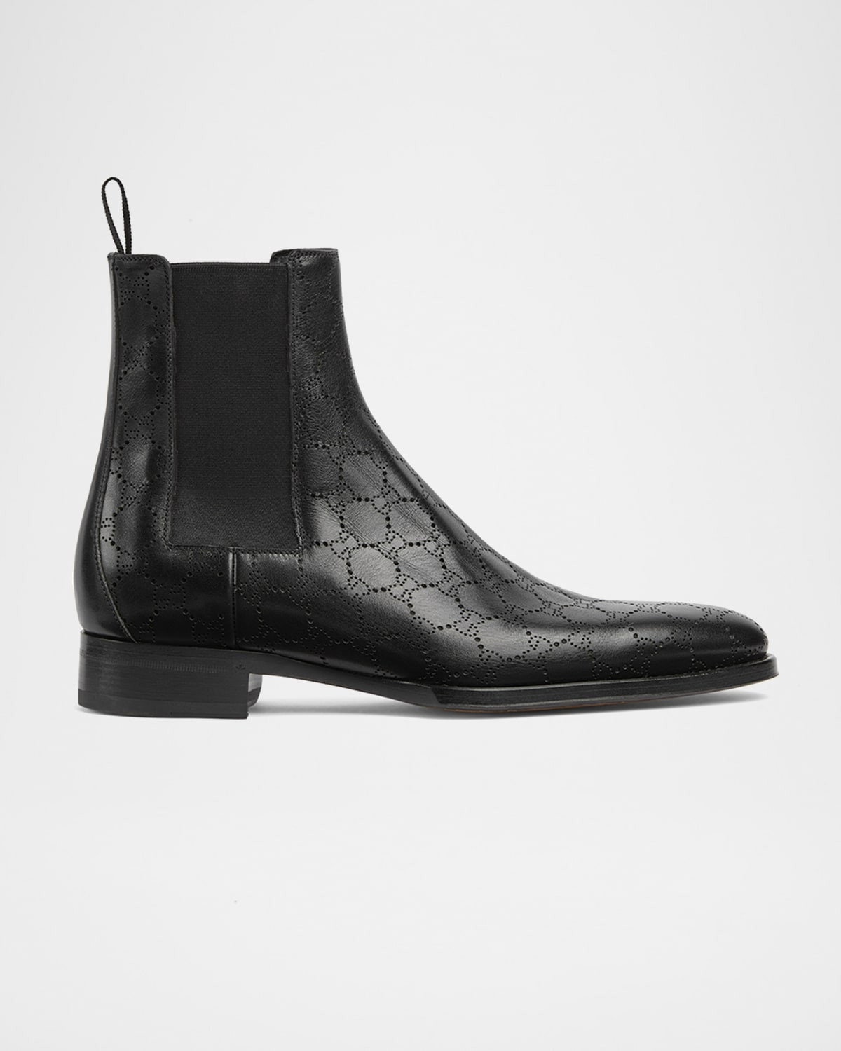 Men & apos;s GG Leather Chelsea Boots | Neiman Marcus