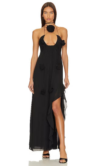 Desiree Maxi Dress | Black Maxi Dress | Long Black Dress Outfit Black Ruffle Dress Black Fall Dress | Revolve Clothing (Global)