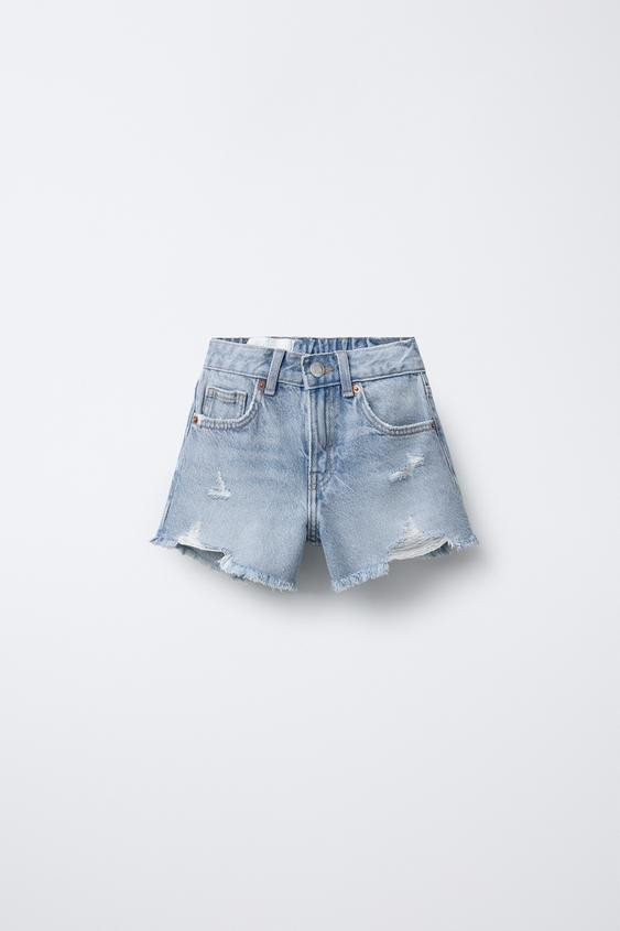 RIPPED DENIM SHORTS | Zara US