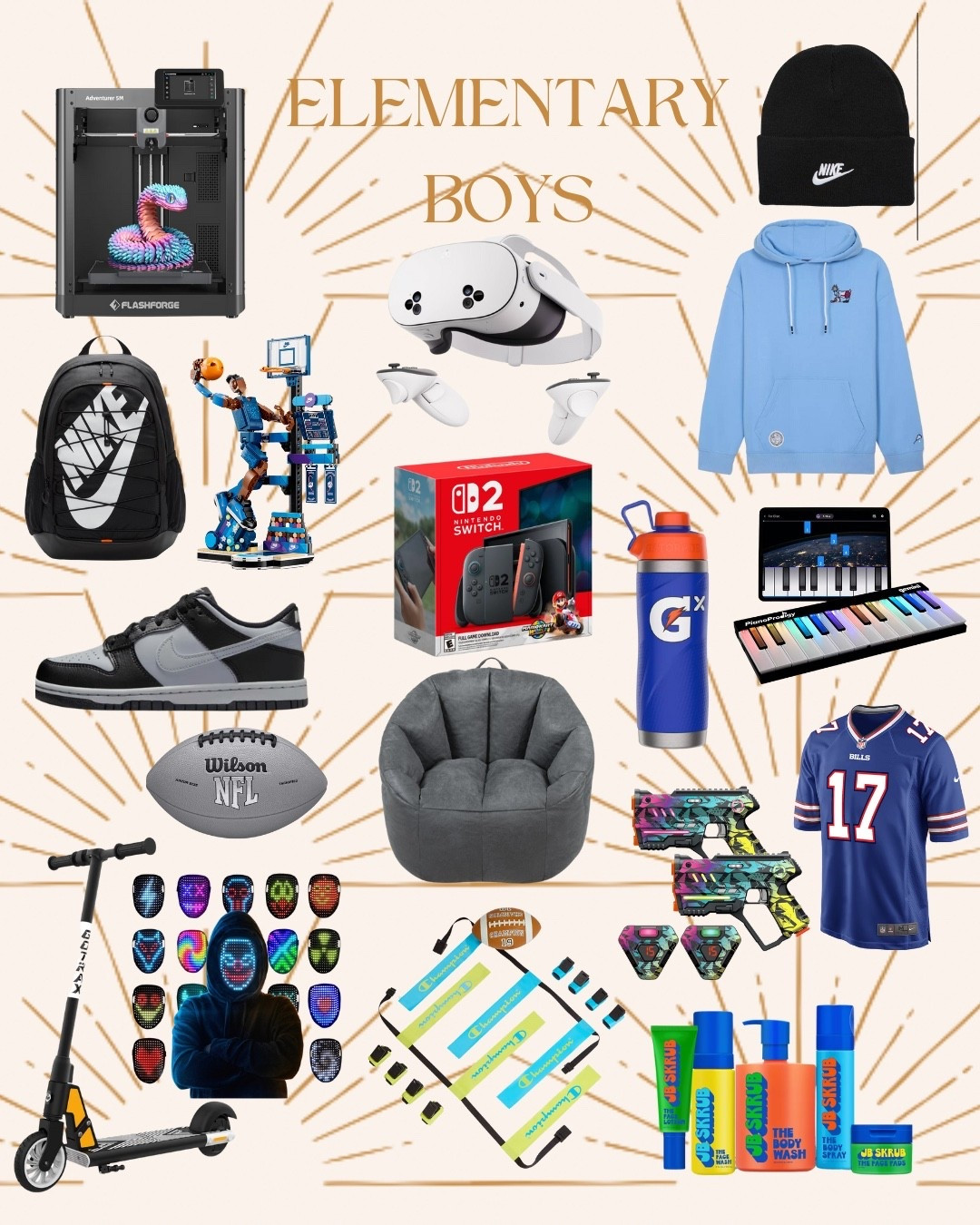 From Meta 3 S to Nike sneakers, this is what’s on my 10 year old’s wishlist this year! The 3D printers are supposed to be amazing gifts too! Can you tell we’re Bills fans?! 

Elementary boy gift guides, Nike clothes for boys, gaming systems for kids, football gear for boys, Lego kits for boys, 3D printers for boys 6-10

#metaquest #nintendoswitch #3Dprinter, #footballgifts #giftsforboys #christmaslist #momcreator

#LTKmomlife #LTKGiftGuide #LTKHoliday