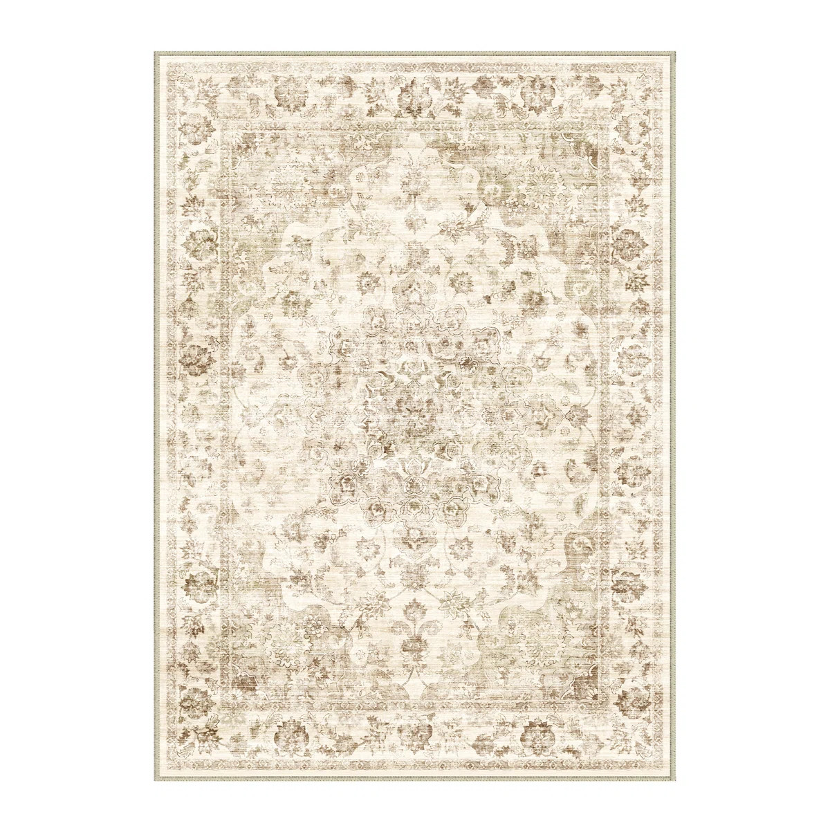 Girven Oriental Beige Area Rug | Wayfair North America