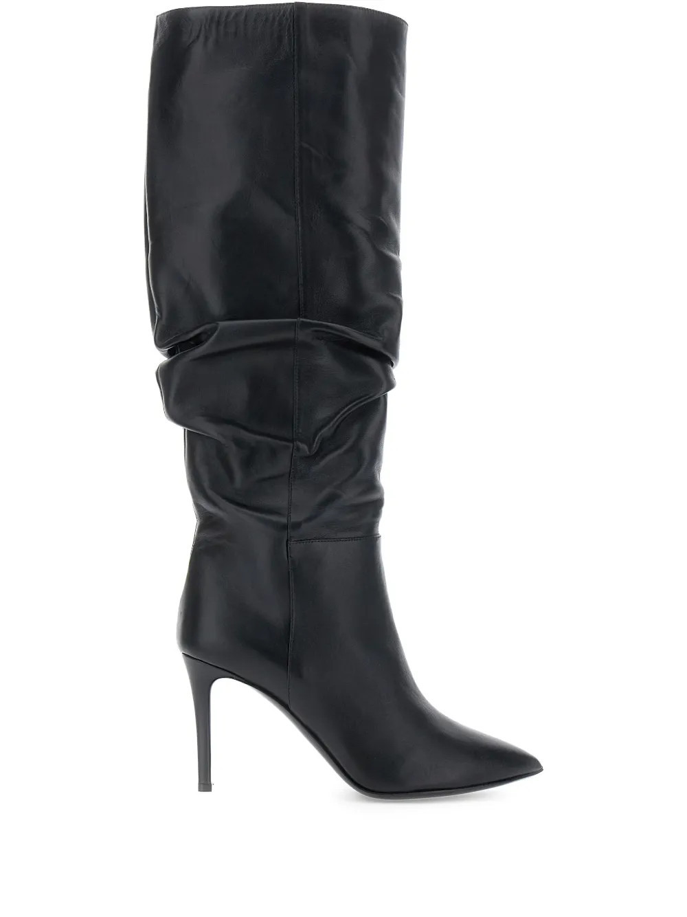 Pollini slouchy stiletto boots - Black | Farfetch Global