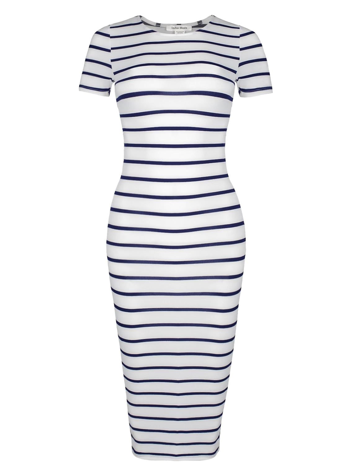 Instar Mode Women's Classic Casual Striped Bodycon Dress | Amazon (US)