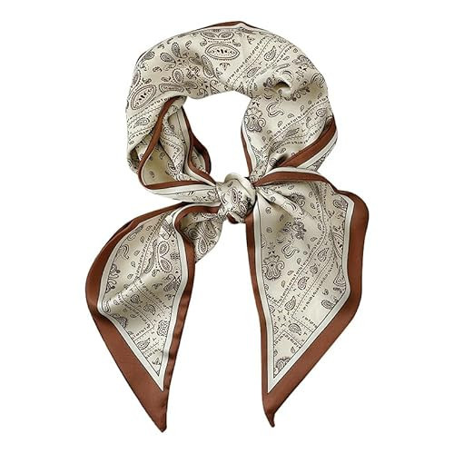 kcctoo 59" Mulberry Silk Like Head Scarf Women's Fashion Square Neck Satin Scarfs for Bag Hair Scarves Gift 59 * 5.9" | Amazon (US)