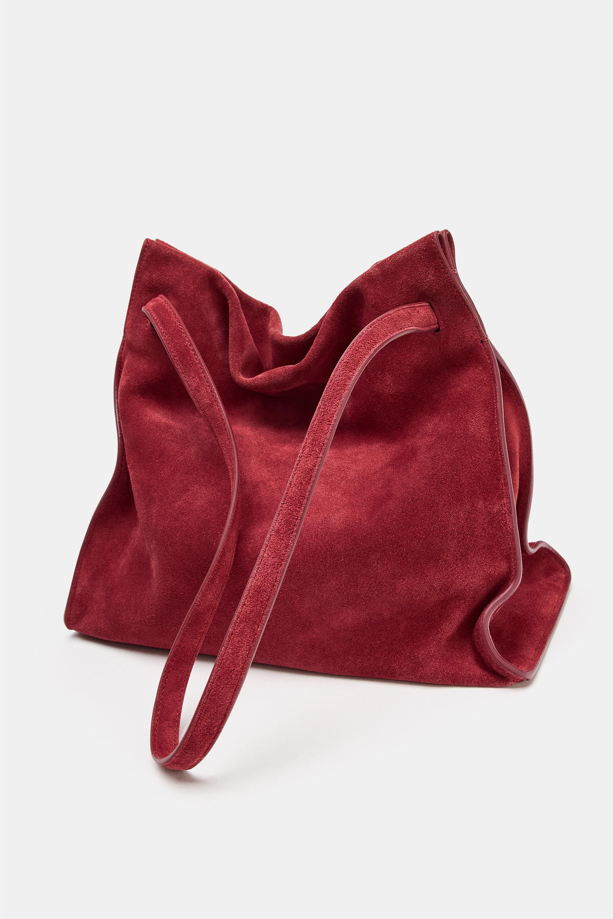 MEDIUM SUEDE SHOULDER BAG | Zara US