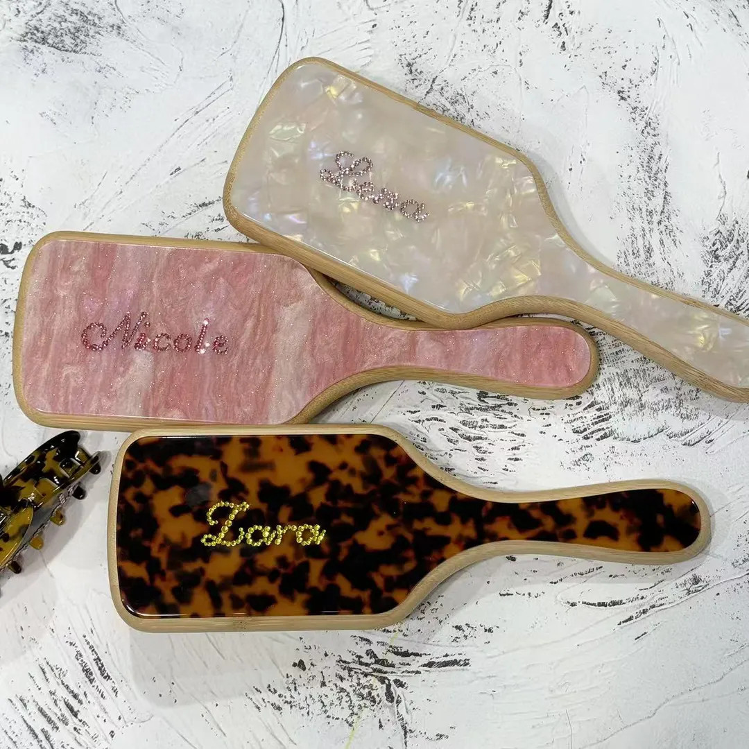 Custom Name Hairbrush, Custom Rhinestone Brush, Hairbrush With Name, Engraved Detangling Hairbrus... | Etsy (US)