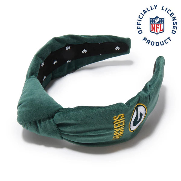 GREEN BAY PACKERS LELE SADOUGHI X NFL GREEN EMBROIDERED KNOTTED HEADBAND | LELE SADOUGHI